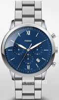  Shop Authentic Fossil Neutra Chronograph Blue Dial Silver Steel Strap Watch for Men - FS5792 - Luxxuri