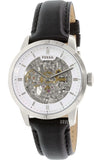  Shop Authentic Fossil Townsman Automatic Skeleton White Dial Black Leather Strap Watch for Men - ME3085 - Luxxuri