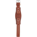 Fossil Original Boyfriend Sport Chronograph Beige Dial Brown Leather Strap Watch for Women - ES4046