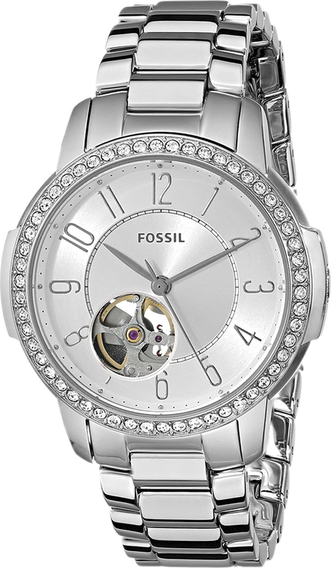  Shop Authentic Fossil Architect Automatic Silver Dial Silver Steel Strap Watch for Women - ME3057 - Luxxuri