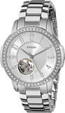  Shop Authentic Fossil Architect Automatic Silver Dial Silver Steel Strap Watch for Women - ME3057 - Luxxuri