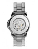  Shop Authentic Fossil Grant Automatic Skeleton Black Dial Silver Steel Strap Watch for Men - ME3103 - Luxxuri