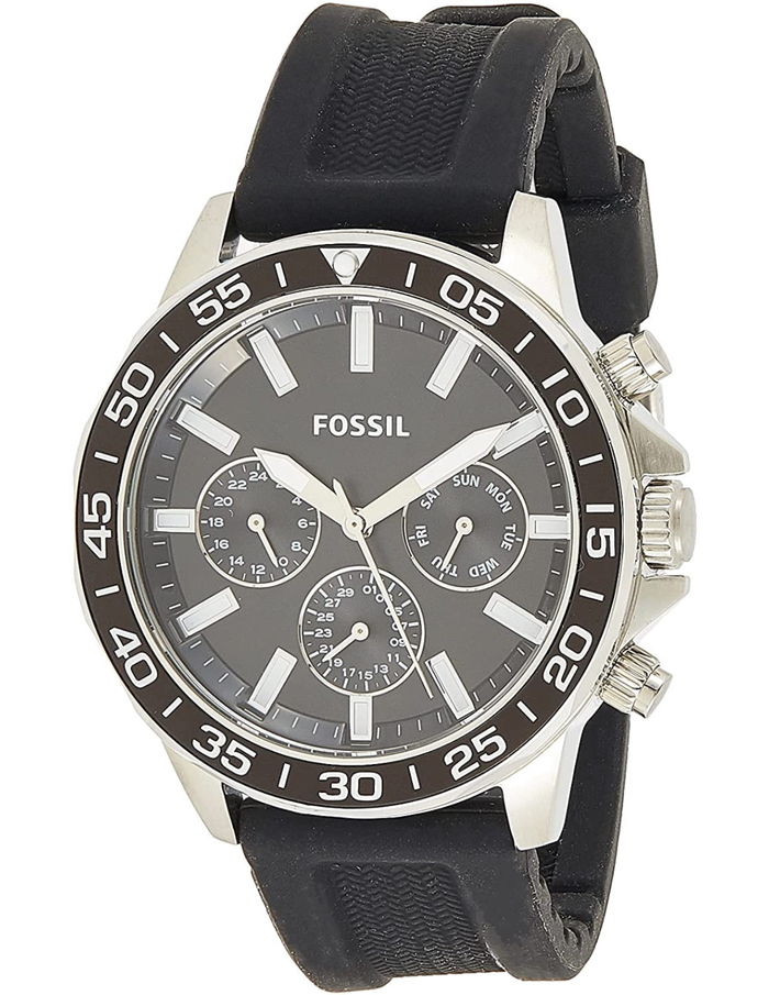  Shop Authentic Fossil Bannon Multifunction Black Dial Black Silicone Strap Watch for Men - BQ2494 - Luxxuri