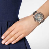  Shop Authentic Fossil Boyfriend Automatic Skeleton Grey Dial Grey Leather Strap Watch for Women - ME3089 - Luxxuri