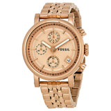  Shop Authentic Fossil Boyfriend Chronograph Rose Gold Dial Rose Gold Steel Strap Watch for Women - ES3380 - Luxxuri