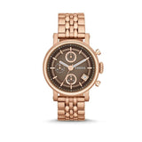  Shop Authentic Fossil Boyfriend Chronograph Brown Dial Rose Gold Steel Strap Watch for Women - ES3494 - Luxxuri