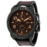  Shop Authentic Fossil Bronson Chronograph Brown Dial Brown Leather Strap Watch for Men - FS5713 - Luxxuri