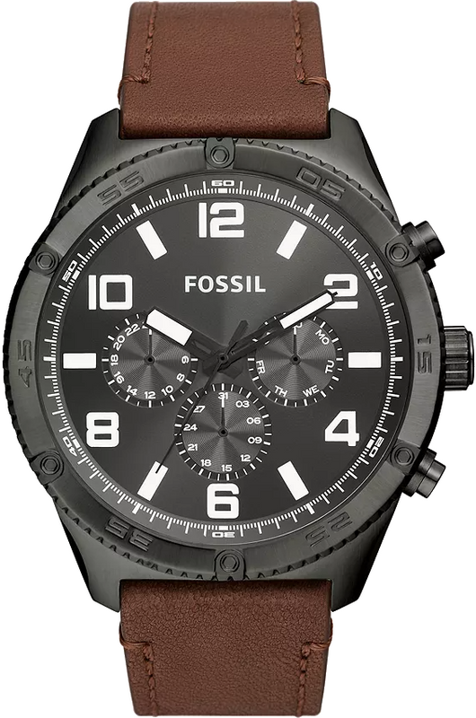  Shop Authentic Fossil Brox Multifunction Grey Dial Brown Leather Strap Watch for Men - BQ2800 - Luxxuri