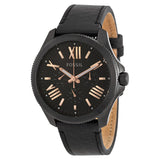 Shop Authentic Fossil Cecile Multifunction Black Dial Black Leather Strap Watch for Men - AM4523 - Luxxuri