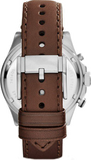 Shop Authentic Fossil Wakefield Chronograph White Dial Brown Leather Strap Watch for Men - CH2943 - Luxxuri