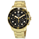  Shop Authentic Fossil FB-03 Chronograph Black Dial Gold Steel Strap Watch for Men - FS5727 - Luxxuri