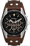  Shop Authentic Fossil Coachman Chronograph Black Dial Brown Leather Strap Watch for Men - CH2891 - Luxxuri