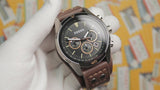  Shop Authentic Fossil Coachman Chronograph Black Dial Brown Leather Strap Watch for Men - CH2891 - Luxxuri
