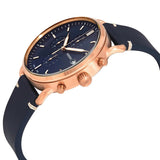  Shop Authentic Fossil The Commuter Blue Dial Blue Leather Strap Watch for Men - FS5404 - Luxxuri