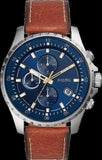  Shop Authentic Fossil Dillinger Luggage Chronograph Blue Dial Brown Leather Strap Watch for Men - FS5675 - Luxxuri