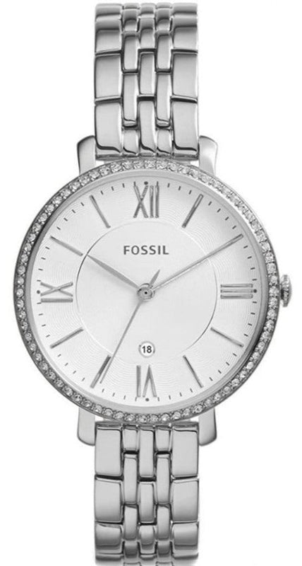  Shop Authentic Fossil Jacqueline White Dial Silver Steel Strap Watch for Women - ES3631 - Luxxuri