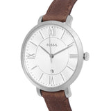  Shop Authentic Fossil Jacqueline White Dial Brown Leather Strap Watch for Women - ES3708 - Luxxuri