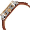 Fossil Boyfriend Chronograph White Dial Brown Leather Strap Watch for Women - ES3837