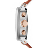  Shop Authentic Fossil Boyfriend Chronograph White Dial Brown Leather Strap Watch for Women - ES3837 - Luxxuri