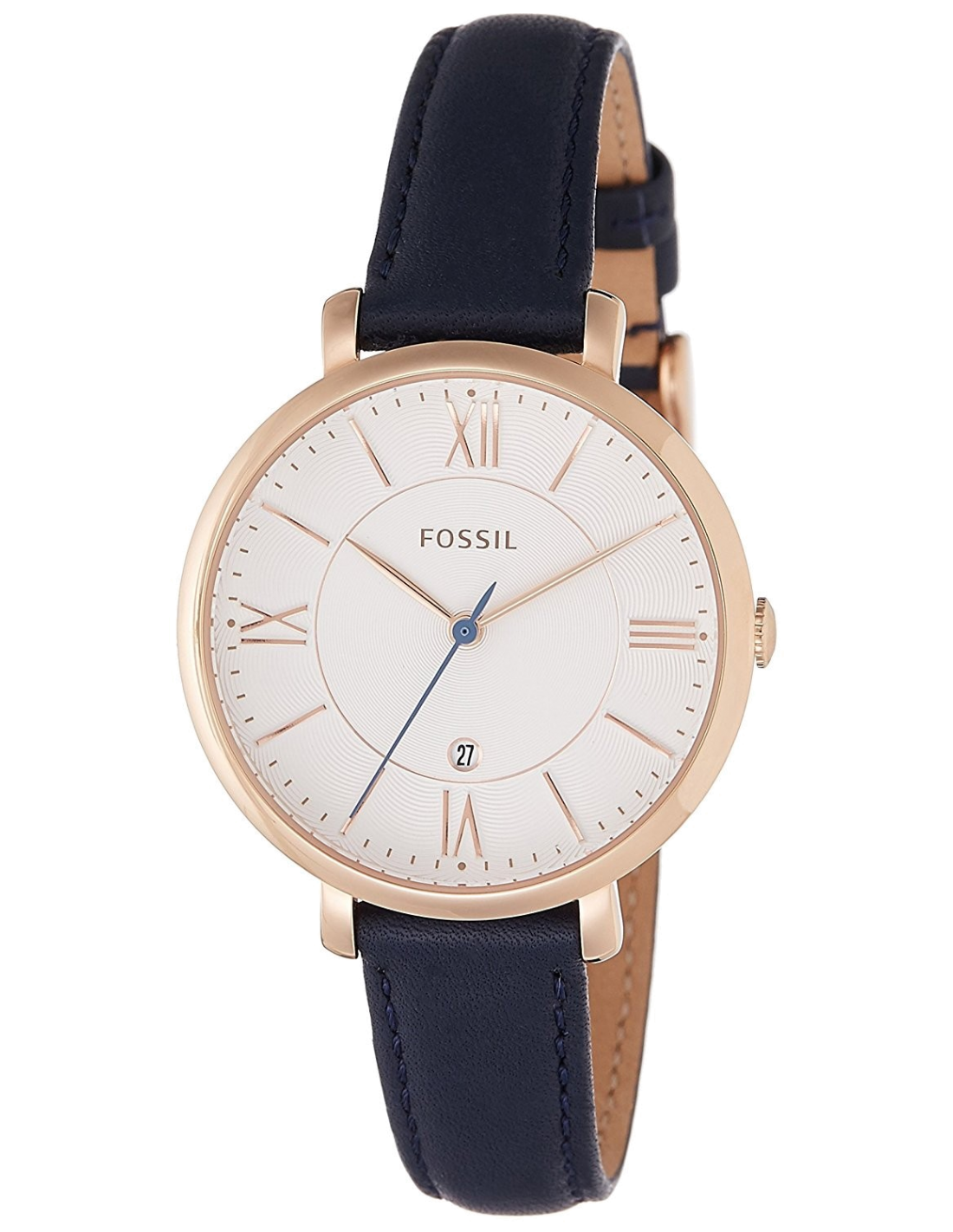  Shop Authentic Fossil Jacqueline White Dial Blue Leather Strap Watch for Women - ES3843 - Luxxuri