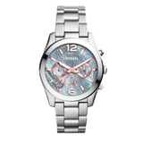  Shop Authentic Fossil Perfect Boyfriend Mother of Pearl Blue Dial Silver Steel Strap Watch for Women - ES3880 - Luxxuri