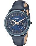  Shop Authentic Fossil Tailor Blue Dial Blue Leather Strap Watch for Women - ES4092 - Luxxuri