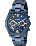  Shop Authentic Fossil Perfect Boyfriend Multifunction Blue Dial Blue Steel Strap Watch for Women - ES4093 - Luxxuri