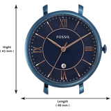  Shop Authentic Fossil Jacqueline Blue Dial Blue Steel Strap Watch for Women - ES4094 - Luxxuri