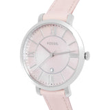  Shop Authentic Fossil Jacqueline Blush Mother of Pearl Dial Pink Leather Strap Watch for Women - ES4151 - Luxxuri