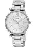  Shop Authentic Fossil Carlie Silver Dial Silver Steel Strap Watch for Women - ES4341 - Luxxuri