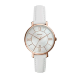  Shop Authentic Fossil Jacqueline Quartz Mother of Pearl White Dial White Leather Strap Watch for Women - ES4579 - Luxxuri