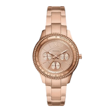  Shop Authentic Fossil Stella Sport Multifunction Rose Gold Dial Rose Gold Steel Strap Watch for Women - ES5106 - Luxxuri