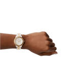  Shop Authentic Fossil Stella Sport Multifunction Silver Dial Two Tone Steel Strap Watch for Women - ES5107 - Luxxuri