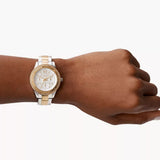  Shop Authentic Fossil Stella Sport Multifunction Silver Dial Two Tone Steel Strap Watch for Women - ES5107 - Luxxuri