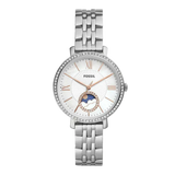  Shop Authentic Fossil Jacqueline Multifunction Moonphase White Dial Silver Steel Strap Watch for Women - ES5164 - Luxxuri
