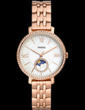 Shop Authentic Fossil Jacqueline Analog Moonphase Mother of Pearl White Dial Rose Gold Steel Strap Watch for Women - ES5165 - Luxxuri