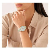  Shop Authentic Fossil Neutra Chronograph Mother of Pearl White Dial Two Tone Steel Strap Watch for Women - ES5216 - Luxxuri