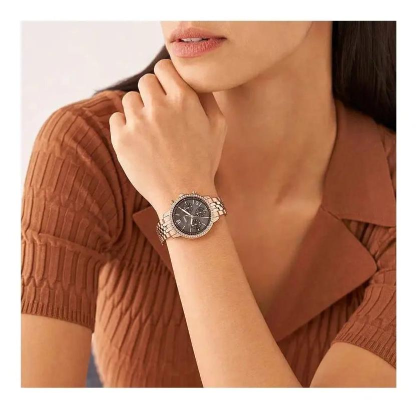  Shop Authentic Fossil Neutra Chronograph Mother of Pearl Brown Dial Rose Gold Steel Strap Watch for Women - ES5218 - Luxxuri