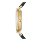  Shop Authentic Fossil Jacqueline Multifunction Moonphase Mother of Pearl White Dial Green Leather Strap Watch for Women - ES5244 - Luxxuri