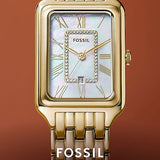  Shop Authentic Fossil Raquel Three Hand Mother of Pearl Dial Gold Steel Strap Watch For Women - ES5304 - Luxxuri