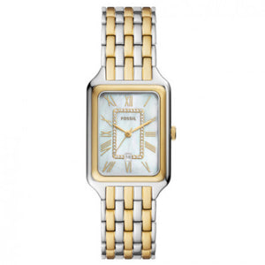  Shop Authentic Fossil Raquel Three Hand Mother of Pearl Dial Two Tone Steel Strap Watch For Women - ES5305 - Luxxuri