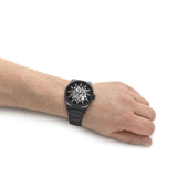  Shop Authentic Fossil Everett Automatic Skeleton Grey Dial Grey Steel Strap Watch for Men - ME3206 - Luxxuri