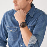  Shop Authentic Fossil Townsman Chronograph Black Dial Brown Leather Strap Watch for Men - FS5437 - Luxxuri
