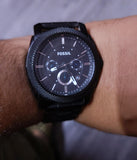  Shop Authentic Fossil Machine Chronograph Black Dial Black Silicone Strap Watch for Men - FS4487 - Luxxuri