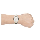  Shop Authentic Fossil Dean Chronograph White Dial Silver Steel Strap Watch for Men - FS4795 - Luxxuri