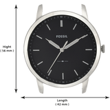  Shop Authentic Fossil The Minimalist Three Hand Black Dial Black Leather Strap Watch for Men - FS5398 - Luxxuri