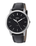  Shop Authentic Fossil The Minimalist Three Hand Black Dial Black Leather Strap Watch for Men - FS5398 - Luxxuri