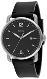  Shop Authentic Fossil The Commuter Black Dial Black Leather Strap Watch for Men - FS5406 - Luxxuri