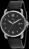  Shop Authentic Fossil The Commuter Black Dial Black Leather Strap Watch for Men - FS5406 - Luxxuri