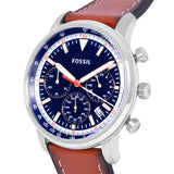  Shop Authentic Fossil Goodwin Chronograph Blue Dial Brown Leather Strap Watch for Men - FS5414 - Luxxuri
